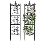 Treillis Plante Grimpante Extérieur en Métal: Support Rosier Grimpant Jardin Treillage Fleur en Fer Forge Décoratif - 50x195cm