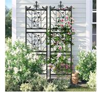 Treillis Plante Grimpante Extérieur en Métal - Support Rosier Grimpant , Jardin Treillage Fleur en Fer Forge Décoratif - 50x195cm