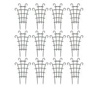 Treillis pour en pot, 12 pièces, petits piquets empilables | Support pour plantes de petite taille pour extérieur, rose, clématites, concombre, raisin, ferme, famille, patio