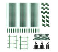 Treillis pour grimpantes en plein air, un support en métal pour grimpantes, haut support de jardinage avec boucles pour cultiver des concombres, fleurs, raisins, fruits et haricots