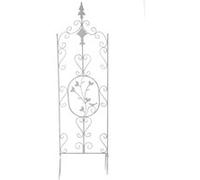 CLP Treillis de Jardin BURGUS en Métal Solide - Tuteur pour Plantes Grimpantes de Taille 122 x 35 cm - Support à Rosiers en Différentes Couleurs pour décorer Votre Jardin Blanc Antique
