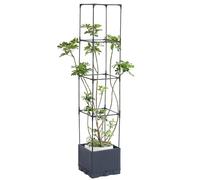 Treillis pour plantes grimpantes d'extérieur - Cadre d'escalade pour légumes - Support vertical rustique pour jardin, balcon, terrasse, raisin, rose, légumes, concombre
