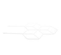 Treillis pour Plantes Grimpantes Hexagonal en Fer, Blanc, Robuste | Usage Intérieur et Extérieur, Structure Stable, Guide la Croissance, Adapté aux Pois la Plupart des Plantes