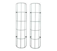 Treillis vert en métal pour tuyaux de descente - 200 cm - Grille semi-circulaire pour plantes et tuyau de pluie