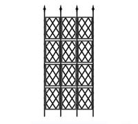 Treillis vertical pour plantes avec grille en diamant, avec cadre en fer enduit et panneaux en plastique pour une utilisation en intérieur et en extérieur (85 x 180 cm)