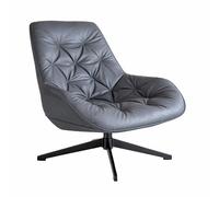 TREK - Fauteuil rotatif aspect cuir gris Gris