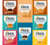 Trek Lot de 24 barres protéinées sans gluten et sans produits laitiers Différentes saveurs (24 x 50g)