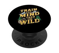 Trek The Wild is Motivation pour L'Aventure en Plein air PopSockets PopGrip Adhésif