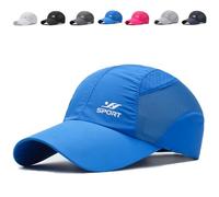 TrekAir Sport Cap, Breathable Quick-Dry Mesh Hat, Lightweight Sun Protection, Adjustable Strap for Outdoor (Blue)