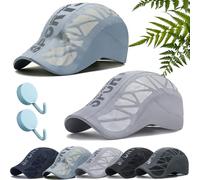Trekair Sport Cap, Ultra-Breathable Sun Protection Mesh Running Hat for Men, Lightweight, Quick-Dry, Adjustable Fit (2pcs-h,Taille Unique)