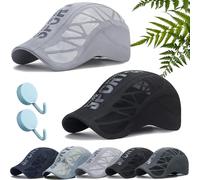 Trekair Sport Cap, Ultra-Breathable Sun Protection Mesh Running Hat for Men, Lightweight, Quick-Dry, Adjustable Fit (2pcs-e,Taille Unique)