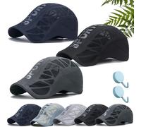 Trekair Sport Cap, Ultra-Breathable Sun Protection Mesh Running Hat for Men, Lightweight, Quick-Dry, Adjustable Fit (3pcs-c,Taille Unique)
