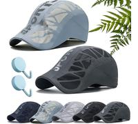 Trekair Sport Cap, Ultra-Breathable Sun Protection Mesh Running Hat for Men, Lightweight, Quick-Dry, Adjustable Fit (2pcs-c,Taille Unique)