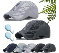 Trekair Sport Cap, Ultra-Breathable Sun Protection Mesh Running Hat for Men, Lightweight, Quick-Dry, Adjustable Fit (2pcs-b,Taille Unique)