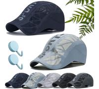 Trekair Sport Cap, Ultra-Breathable Sun Protection Mesh Running Hat for Men, Lightweight, Quick-Dry, Adjustable Fit (2pcs-j,Taille Unique)