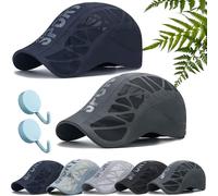 Trekair Sport Cap, Ultra-Breathable Sun Protection Mesh Running Hat for Men, Lightweight, Quick-Dry, Adjustable Fit (2pcs-d,Taille Unique)