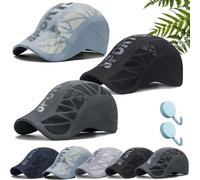 Trekair Sport Cap, Ultra-Breathable Sun Protection Mesh Running Hat for Men, Lightweight, Quick-Dry, Adjustable Fit (3pcs-b,Taille Unique)