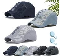 Trekair Sport Cap, Ultra-Breathable Sun Protection Mesh Running Hat for Men, Lightweight, Quick-Dry, Adjustable Fit (3pcs-f,Taille Unique)