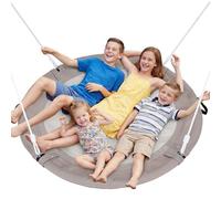 Trekassy Balançoire nid d'extérieur, 120 cm, pour jusqu'à 300 kg, en Oxford 900D, imperméable, 2 sangles de balançoire de 3 m, balançoire suspendue réglable, pour l'intérieur et l'extérieur, pour