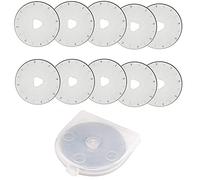 Treki 10 Pièces Lames Rotatives Lames de Remplacement pour Cutter Rotatif 28mm Rondes Lame Cutter Rotatif pour Cutter Olfa et Fiskars SKS-7 pour Tissu Cuir Papier PVC