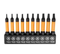 Treki 10PCS Embouts de Tournevis à Triangulaire Magnétique 50mm Tournevis Triangle Embout Triangle S2 Acier Tige Hexagonale de 1/4" TA12-TA30