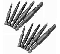 Treki 10pcs Extracteur de vis cassée extracteurs de vis dénudés endommagés extracteur de vis cassé tige hexagonale dents fines endommagées outil de retrait de boulons
