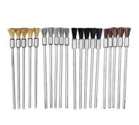 Treki 20pcs Mini Brosse Métallique Brosses Métalliques Perceuse Brosse en Forme de Stylo Brosse Laiton 4 Styles pour Nettoyage Décontamination ébavurage Éliminer Rouille et Corrosion