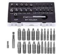 Treki 22pcs Endommagé Vis Extracteurs de Vis Cassé Extracteur de Vis HSS avec Porte-embout Magnétique et Adaptateur de Douille pour Vis Cassée, Décapant Dénudé Boulon