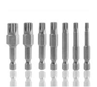 Treki 7PCS XZN Embouts Magnétiques Torx Étoile 12 Points de Tournevis à Embouts 50mm M4 - M12 Embouts de Tournevis Magnétiques à Tête de 1/4 Poignée S2