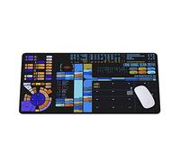 Trekkies Trekker Sci-FI Control Console Display Desk Mat, Grand Tapis de Souris Gamer, Tapis de Jeu, Accessoires d'ordinateur, Décoration de Salle de Jeu, SciFi Gift KMH