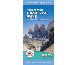 Trekking Map: Torres Del Paine: the O, the W, the Q and Day-hikes