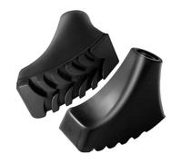 Trekking Pole Rubber Tips - Anti-Slip Trekking Pole Accessories | Wear and Tear Resistant | 2-Piece Hoof-Shaped Foot Covers, Tip Protectors for Most Standard Hiking Poles Walking Sticks Canes