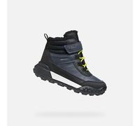Geox J Trekkyup Boy B ABX Bottines à la Cheville, Bleu Marine/Citron Vert, 30 EU