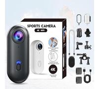 Treklon POV Camera, Treklon 4S Body Camera, HD 1080p/4k Pocket Action Cam, 170° Wide Angle, with Ip68 Waterproof Wearable Action Mini Cam, for Pet Walking & Outdoors Activities (4K-Black,No Card)