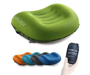TREKOLOGY Aluft 2.0 Ultralight Gonflable Oreiller Camping - Coussin Gonflable Oreiller pour Soutien du Cou et des Lombaires Pendant Le Voyage, Camping, la Randonnée, Le Trekking - Coussin de Plage