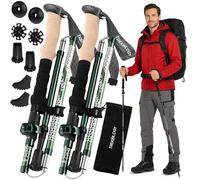 Trekology Trek-Z Bâtons de randonnée et de Trekking Pliables - Support d'équilibre pour Personnes âgées, Femmes et Hommes, 2 pièces par lot (Vert Trek-Z, 100-120 cm pour Une Hauteur de 1,2 à 1,7 m)