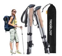 TREKOLOGY TREKZ XE 2pcs Bâtons de Randonnée/Baton de Marche Pliable - Hiking Stick avec Poignée en Mousse EVA pour Hommes, Femmes et Seniors - Trekking Accessoires Équipement de Randonnée & de Camping