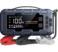 TREKURE Beta07 Démarreur de secours pour voiture 6000 A avec compresseur d’air 160 PSI, booster de batterie portable 12 V avec charge rapide PD 45 W, écran intelligent 3,3 po, LED 600 lm et gants isol