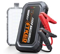 TREKURE Booster Batterie Voiture 8000A avec 2000 Lumens LED Base Magnétique | Démarreur pour Essence 9,0L Diesel 6,5L, Booster moto avec Lampe Torche à 4 Modes, Étendu Câble, Poignée Portable