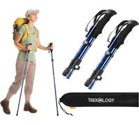 Trekz Se 2pcs Set Baton De Marche Nordique-Bâtons Randonnée Pour Hommes,Femmes & Seniors-Retractable Hiking Stick-Leger & Pliable Avec Poignée Mousse Eva-Trekking Accessoires