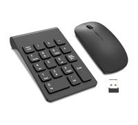 TRELC Mini pavé numérique sans Fil 2,4 G 18 Touches, Portable, Silencieux, pour la comptabilité financière - Extensions de Clavier avec Souris sans Fil pour Ordinateur Portable, PC, Ordinateur de