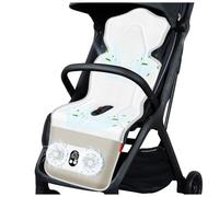 TRELC Tapis de refroidissement pour poussette avec 2 ventilateurs, 3 vitesses, batterie rechargeable de 10 000 mAh, réglage de la minuterie, tapis de refroidissement respirant et lavable pour