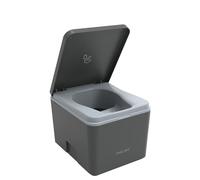 TRELINO Evo S Anthracite, 33 x 39 x 29,6 cm, Toilette sèche avec séparateur, Toilette Portable pour Camping et Plein air, Inodore, 4,5 L & 6,5L capacité