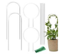 Trellis Acrylique - Support De Décorative Ronde Claire, Cadre d'escalade De Vigne De Jardin | Porte-Cage en Forme De Plan De Base en U avec des Liens De Torsion pour Légumes en Pot Ivy Flower I