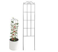 Trellis de d'intérieur - métal, Noir, Support d'escalade, Insert décoratif | Cage de Vigne Verticale pour Pots de Fleurs, en Pot pour contrôle de la Croissance et Utilisation du Jardin