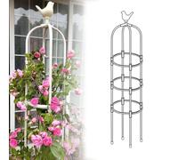 Trellis De Jardin pour Plantes d'escalade Métal Obélisque Support De Vigne De Plante Rustproof pour Intérieur Extérieur Diamètre 20cm 25cm 28cm 32cm 36cm 40cm(Blanc,40x205cm)