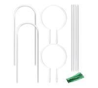 Trellis en Acrylique, Support pour, Cage en Forme de U, Design décoratif Transparent, Attache torsadée, Support Vertical Stable, pour d'intérieur et Croissance de Fleurs, 38 x 94 cm