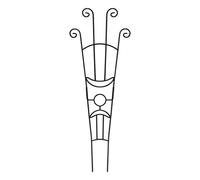 Trellis for Climbing Plants Indoor - Enhances Healthy Growth, 83cm Tall Iron Support Stake, Durable Metal Build + Sleek Black Finish, Premium Garden Tool, for Pothos Ivy & Monstera, Large 1 Piece