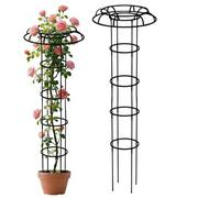Trellis for Climbing Plants - Space-Saving Stem Guide, Geometric Decorative Plant Tower, Heavy-Duty Metal Branch Ladder, Coated Steel Foliage Accessory Cage, for Greenhouse Pea and Tomato Growers