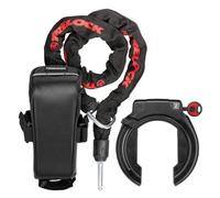 TRELOCK Antivol de cadre RS 453 Balloon Naz + chaîne à mortaiser ZR 355 100/6 avec sacoche de selle - Ouverture de 56 mm de large